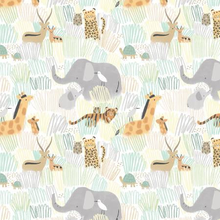 Safari Animals Minky stroller blanket
