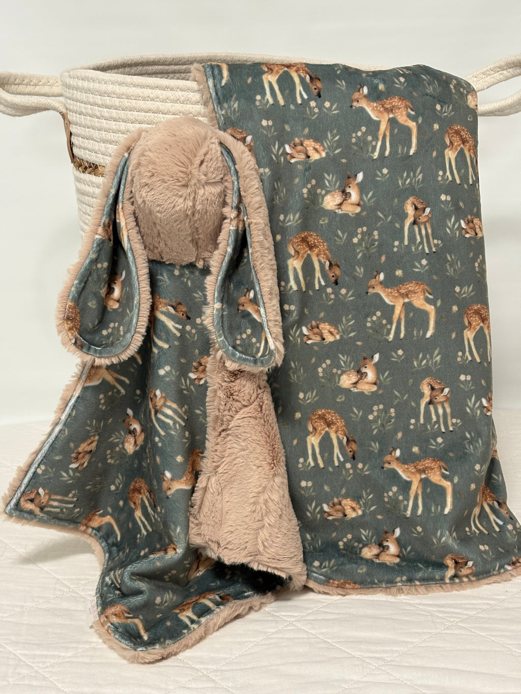 Baby Deers Minky stroller blanket