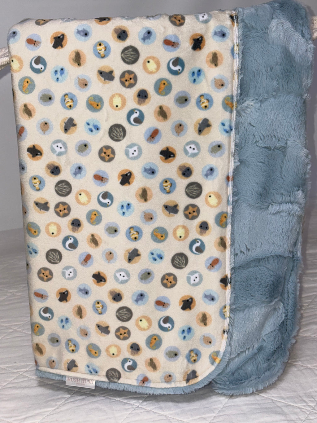 Under the sea Minky stroller blanket
