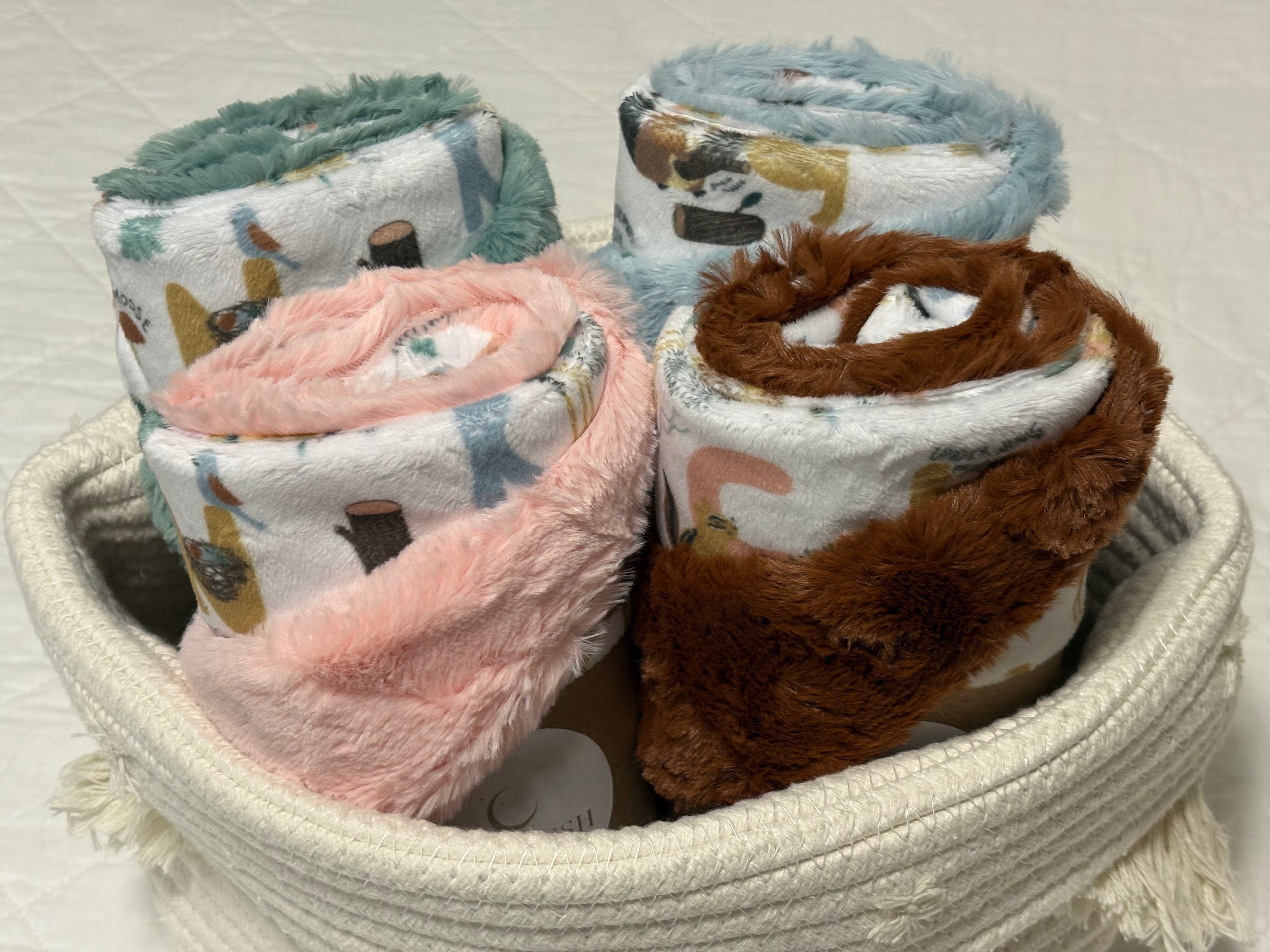 Alphabet Minky stroller blanket