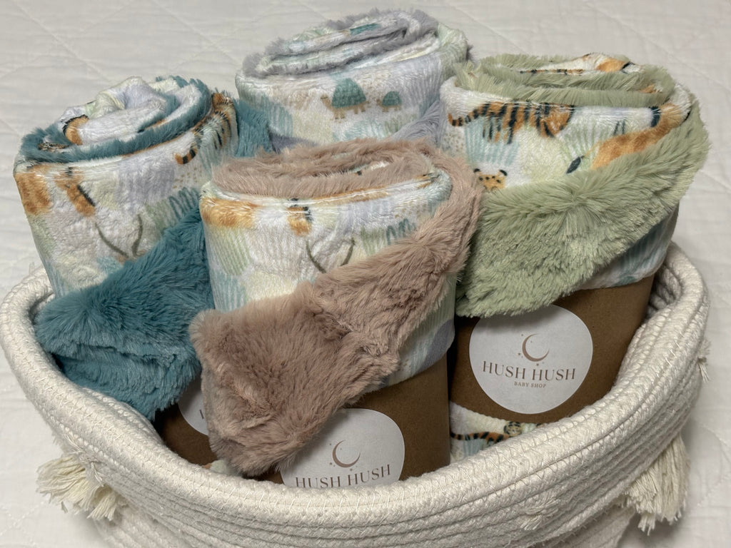 Safari Animals Minky stroller blanket