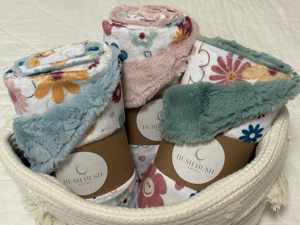 Daisy Minky stroller blanket