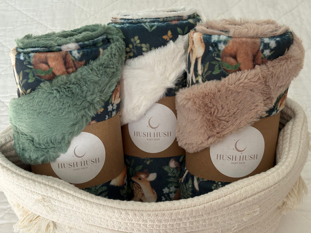 Forest Animals Minky stroller blanket